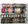 Party Favor PU Läder Wristlet ID-korthållare med Bangles och Tassel Key Rings RH6041