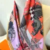 Luxe merk Twill Silk Large Scarf Women Handmade Curling Horse Rider Dier Vrouw Twill Square Shawl Fashion Belt Squarescarve Q0828