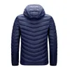 2021 Marca de Inverno Casual Jaqueta Quente Com Capuz Homens Nova Moda Espessa Parker PARKER Autumn Windproof chapéu Parker Jaqueta Homens X0710