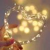 Strings 10pcs/Set Holiday Button Battery Light String Flower Cake Color Gift Star Copper Wire LED