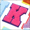 Stoffen en naaipet textiel handdoek borduurwerk cartoon colorf letters chenille patch stof op maat gemaakte regenboog kleuren letter stick5422185