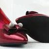 Försäljning Brand Fashion Glossy Women Formal Pumps Beige Red Pink Black Sexy Lady Bröllop Skor Ey6s Pearl Plus Stor storlek 12 31 48 211123