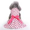 Robe mignonne pour animaux de compagnie, jupe pour chien, vêtements d'été avec nœud, pois pastèque, 20 styles, XS-L