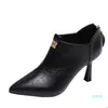 Robe chaussures confortables printemps femmes mode talons hauts avec bouts pointus noirs pompes à plate-forme épaisse femme simple