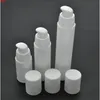 20pcs Airless Pump Bottle White Cosmetic Packaging Empty Sample Container Lotion Plastic Vacuum Emulsion Tube 15ml 30ml 50mlgood qty