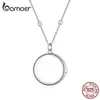 Bamoer 925 Sterling Silver Simple Locket Elf Energi Box Halsband Fit Små Bead För Kvinnor DIY Making Smycken BSN232