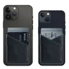 Universal Card Slot Naklejki Kieszonkowe Skóry Czuj PU Leather Wallet Uchwyt Plack-on Back Cell Telefon