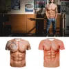 Muscle Tattoo Print T-Shirt Männer Kurzarm 3D Digitaldruck T-shirt TT@88 210329