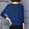 Glitter elegant blus kvinnor koreanska stil sequins blouses shirts överdimensionerade kvinnors skjorta tunika plus storlek sexiga damer toppar blusas 210317