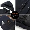 Men Winter Casual Long Thick Warm Fleece Hat Waterproof Parkas Jacket Coat Outwear Outdoor Fashion Pockets Parka Male 211014