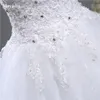 Zj9139 högkvalitativ mode stil spets bröllopsklänningar för brudar fulla ärmar vit elfenben plus storlek maxi formell