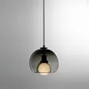 Pendant Lamps Post-modern Gray Glass Shade Lights Living Room Art El Bedside Bedroom Study Hanging Dining Bar Fixtures