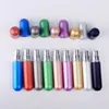 Mini flacon de parfum vaporisateur de 5ml, 16 couleurs, récipient cosmétique vide rechargeable de voyage, atomiseur, bouteilles en aluminium