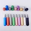 5ml Aluminum Mini Spray Perfume Bottle gloss/matte 16 colors Travel Refillable Empty Cosmetic Container Atomizer Bottles