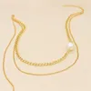 2pcs/Set Classic Women Ожерелья установите жемчужные подвесные подвески для хрустящей кишки