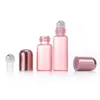 Rose Gold Roller Bottles Glass Essential Oil Bottle Travel Portable Tomkosmetisk flaska 1 ml/2 ml/3 ml/5 ml