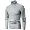 Luulla Men Spring Casual Knitted Cotton Turtleneck Sweaters Pullover Men Autumn Brand Fashion Mixed Color Sweater Men 211014