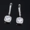 Trendy Halo Real 925 Sterling Silver Stud Earings Jóias de moda para mulheres Presente de aniversário inteiro E6576344048