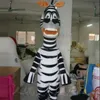 Trajes de mascote desenho animado zebra mascote fantasia partido de partido de adultos tamanho de halloween roupa de halloween