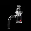 Smoking set OD25mm 4mm thick quartz banger nail kit with spinning carb cap and terp pearls male female 10mm 14mm 18mm for Dab Rig 2204545