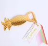 100pcs/lot Gold Tropical Pineapple Bottle Opener Beach Bridal Wedding Favors Souvenir Gifts Event Party Supplies