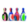 Hookahs Bowling Ball Forma Silicone Tubos Titânios Titânios Tubulação de Tabaco Adequado para fumo de ervas secas com acessórios de unhas de titânio