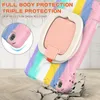 Heave Duty Shockproof Case For Samsung Galaxy Tab A 8.0 T290 T295 Rainbow Shoulder Strap Stand Kids Tablet Cover