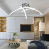 Plafoniere Lampada a LED trigeminale moderna a forma di forcella interna per cucina domestica soggiorno camera da letto illuminazione design curvo Soffitto