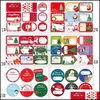 Kerstversiering Feestelijke Feestartikelen Huis Tuin Vrolijk Thema Sealing Sticker DIY Giften Geplaatst Bakken Decoratie Pakket Label MTIF