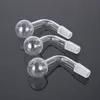 Clear Pyrex Glass Oil Burner Pipes 10mm 14mm 18mm Male Female Adapter Banger Nail For Oil Rigs Smoking Accessories