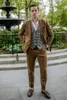 Men's Suits & Blazers Summer Brown Linen Peaked Lapel 2 Pieces Groom Wear For Wedding Formal Party Prom Blazer Suit Tailor-Made Male