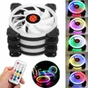 Coolmoon 3 adet 120mm Ayarlanabilir RGB LED Işık Bilgisayar Kılıfı PC Soğutma Fan Uzaktan