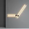 Minimalistisk RGB vägglampa Modern Nordic App Control Bakgrund Ljus Inomhus Sconce Belysning för vardagsrum Sovrum LED-sänglampor