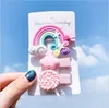 3 stks / set Nieuwe Meisjes Leuke Ornament Cartoon Ice Cream Hairclips Kids Mooie Haarspelden Mode Haaraccessoires