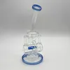 11 to 14 Inches Hookah Glass Bong Dabber Rig Recycler Pipes Water Bongs Smoke Pipe 14.4mm Female Joint with Quartz Banger