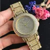 Yeni 38mm Mujer Moda Kadınlar Tam İzle Kadınlar Kadınlar Basit Dijital Bayanlar Kadın Giydirme Saatler Bilezik Gül Gold Saat241G