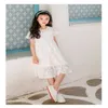 Wholesale Summer Teenagers Girl 2-pcs Sets Dress Sling + Lace Princess Cute Style Kids Fashion Clothes E55 210610