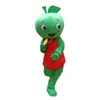 할로윈 녹색 사과 마스코트 의상 사용자 정의 만화 과일 애니메이션 테마 캐릭터 크리스마스 멋진 파티 드레스 카니발 유니섹스 성인 복장