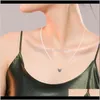 Kettingen hangers sieradenauthentiek 925 sterling collier ketting hart van winter sier kettingen voor vrouwen cadeau fijne sieraden groothandel1 drop