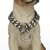 15mm Stainless Steel Dog Chain Metal Training Pet Collars Thickness Gold Silver Slip Dogs Collar for Large Dogs Pitbull Bulldog 664 V2