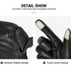 Yellow Motorcycle Gloves Men Vintage Motorbike Riding Leather Touch Screen Motocross Full Finger Gloves Moto Racing Biker Gloves H1022