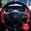 Für Maserati Ghibli Levante quattroporte GT DIY Wildleder Leder Lenkrad Abdeckung Innendekoration Auto Rad Cover258p