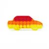 DHL Carro Formas Fidget Toy Push Bubble Placas Laço Tintura Rainbow Silicone Quebra-cabeça Do Dedo Jogo Crianças Adultos Pressionando Brinquedos De Descompression