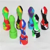 5 pièces mini silicone nectar pipe narguilés avec 10mm clous en titane pointes de quartz concentré silicone dab tuyaux de paille