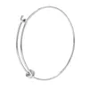 Bangle 2 stuks Rvs Verstelbare Draad Bedelarmband 58 63mm Voor DIY Sieraden Armbanden Maken Findings313W