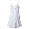 lossky Summer Sexy Sexy DeepV-Neck Dress Women Seveless Sling Elegant Bow Pure Pure Dressesビーチ服女性ホワイト210325