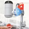 Electric Heating Faucet Instant Sink Faucets Hot-Water Heater with LCD Temperature Display For Home Bathroom Kitchen 2126 V2