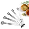 5pcs/Set Mini Portable Stainless Steel Measuring Spoon Kitchen Tools Coffee Measuring Spoons Tea Seasoning Multiple Size bty sea RRA12122