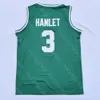 Ncaa College North Texas Mean Green basketbalshirt Javion Hamlet zwart groen maat S-3xl All Ed borduurwerk
