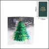 Evenement Feestelijke feestbenodigdheden Home Garden Wenskaarten Kerstkaart -Up -kaart, Leuke 3D Holiday Postcard -christmas Gift, Religious Boxed